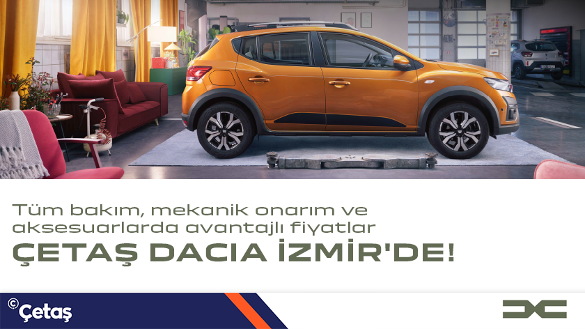 Dacia'nıza özel tüm bakım, mekanik onarım ve aksesuarlarda avantajlı fiyatlar Çetaş Dacia İzmir'de!