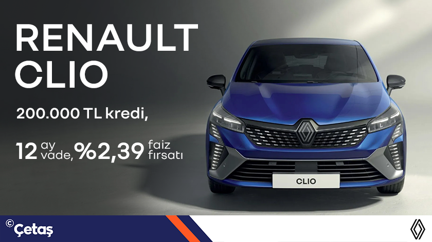 Renault Clio, Avantajlı fiyatlarıyla Çetaş Renault İzmir'de sizleri bekliyor!
