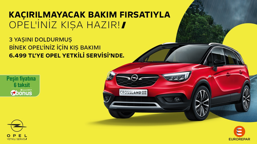 Opel 3 Yaş Üzeri Bakım Kampanyası | Kasım 2024