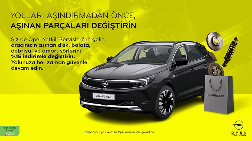 3 yaş üzeri Opel’inize Özel Kampanya | Ekim 2025